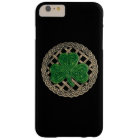 Shamrock noir sur Celtic Knots iPhone 6 Coque