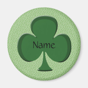 Shamrock Nom Arrondi Modèle à aimants - Irlandai