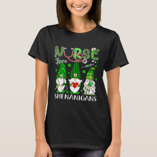 Shamrock Nurse Love Shenanigans St Patricks Day Nu T-Shirt