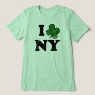 Shamrock NY, Funny St. Patricks Day T-Shirt Tri-Blend Shirt