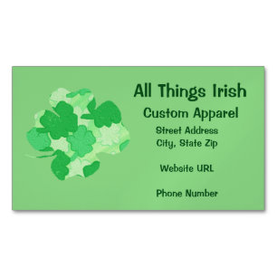 Shamrock of Shamrocks Business Card Magnets