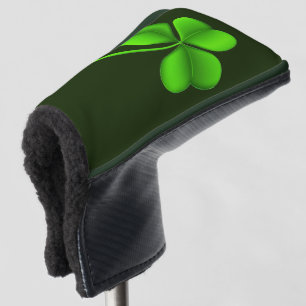 Shamrock on Dark Green pccn golf head cover
