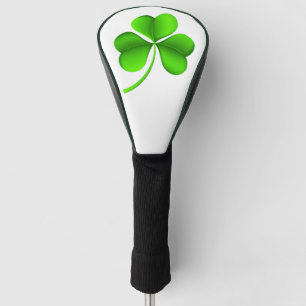 Shamrock on white dccn golf head cover