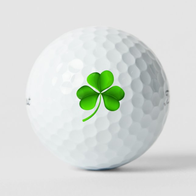 Shamrock On White tpv1 gbcnt Golf Balls (Front)