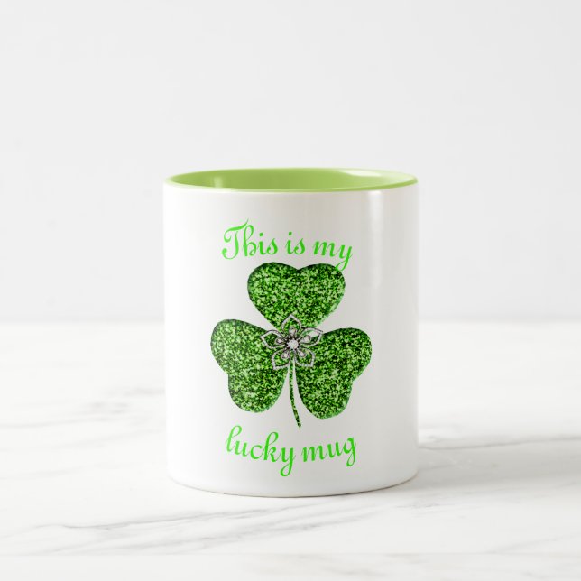 Shamrock parties scintillant Et Mug Fleur (Centre)