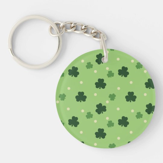 Shamrock Pattern Acrylic Keychain