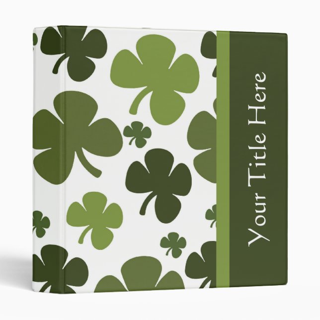 Shamrock Pattern Binder (Front/Spine)
