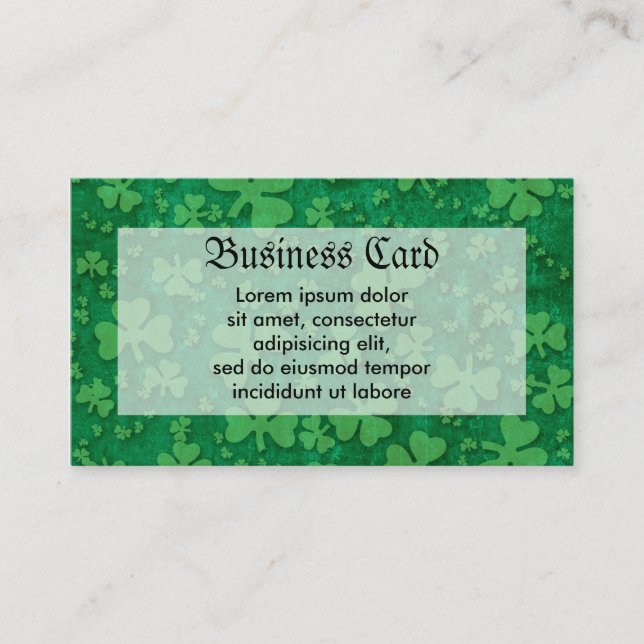 Shamrock Pattern Business Card (Front)