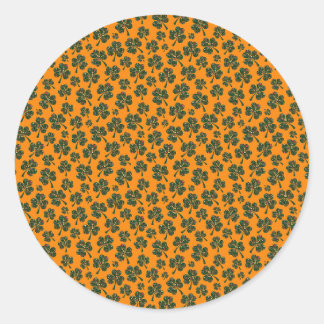 Shamrock pattern classic round sticker