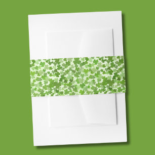 Shamrock Pattern Invitation Belly Band