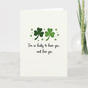 Shamrock Pattern Love Card
