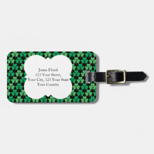Shamrock Pattern Luggage Tag
