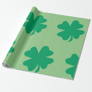 Shamrock Pattern Sage Green St Patrick's Day 2024 Wrapping Paper