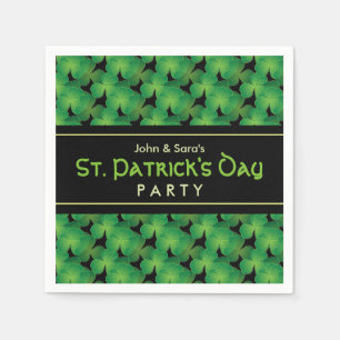 Shamrock Pattern St. Patrick's Day Party Napkin