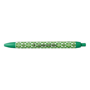 Shamrock Pattern  Thunder_Cove Black Ink Pen