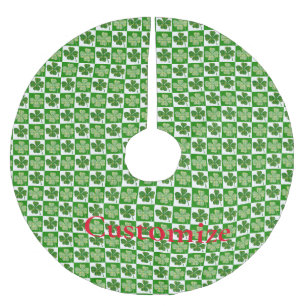 Shamrock Pattern  Thunder_Cove Brushed Polyester Tree Skirt