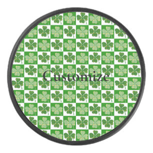 Shamrock Pattern  Thunder_Cove Hockey Puck