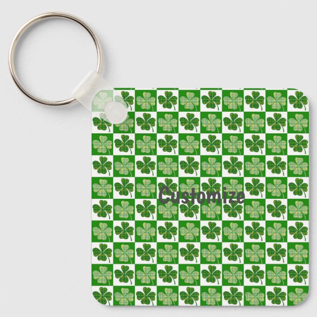 Shamrock Pattern  Thunder_Cove Keychain (Front)