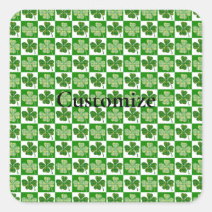 Shamrock Pattern  Thunder_Cove Square Sticker
