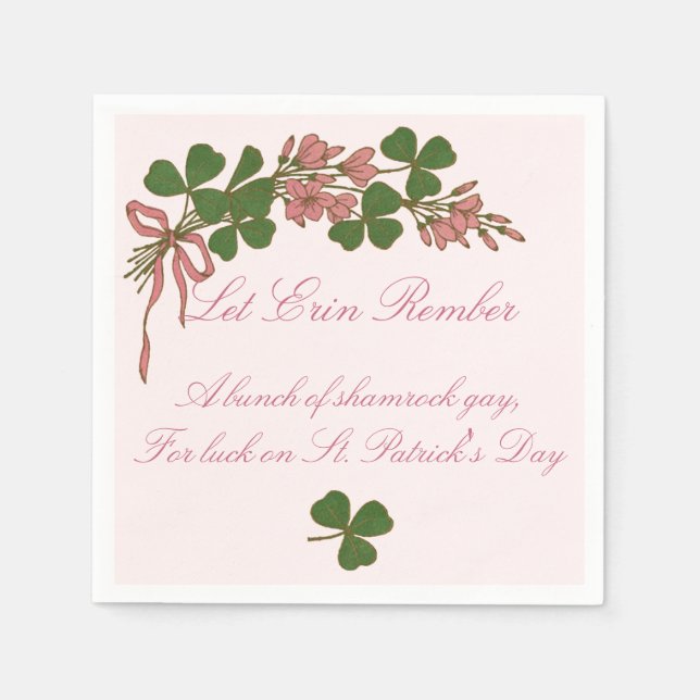 Shamrock Posy Napkin (Front)