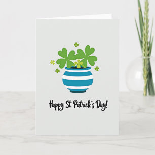 Shamrock Pot Luck St Patricks Card