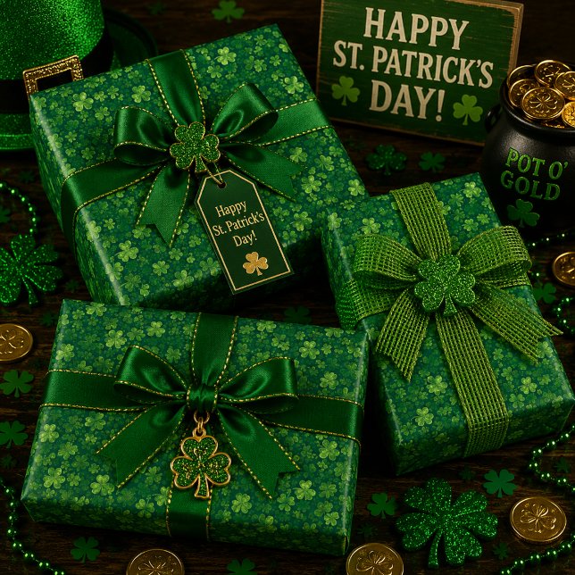 Shamrock Rain Wrapping Paper Sheet (Creator Uploaded)