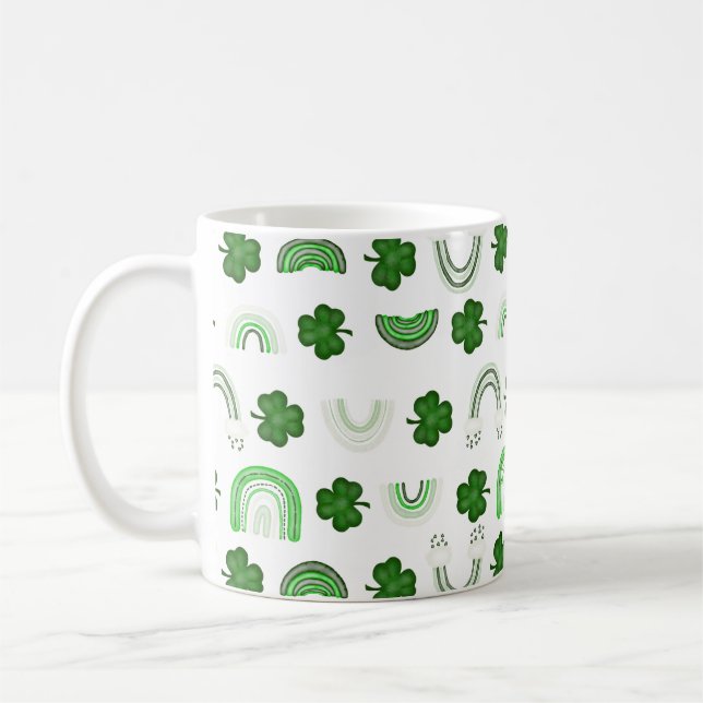 Shamrock Rainbows Coffee Mug (Left)