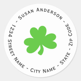 Shamrock Return Address Label
