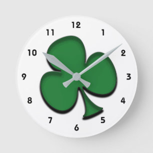 Shamrock Round Clock