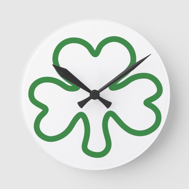 Shamrock Round Clock (Front)