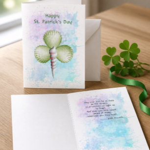 Shamrock Seashells St. Patrick's Day Card