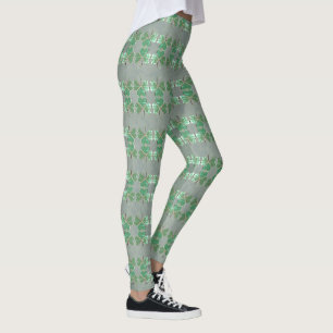 Shamrock Shabby Chic Shimmer Leggings