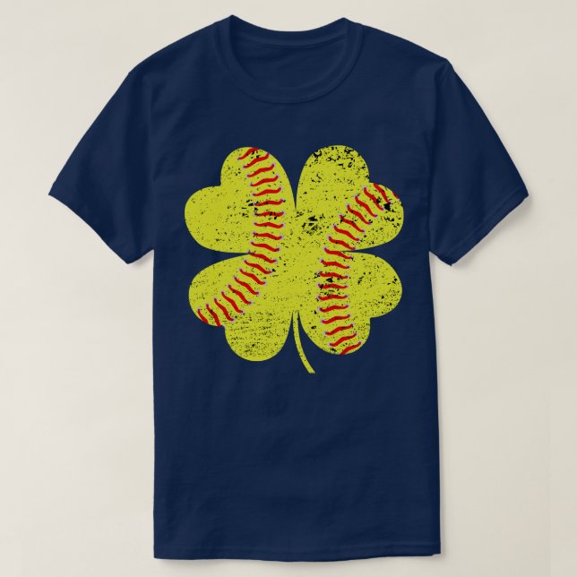 Shamrock Shirt Shamrock Softball St Patricks Day S (Design Front)