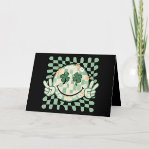 Shamrock Smile Face Funny St Patrick's Day Thank You Card