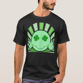 Shamrock Smile Face St Patricks Day  T-Shirt