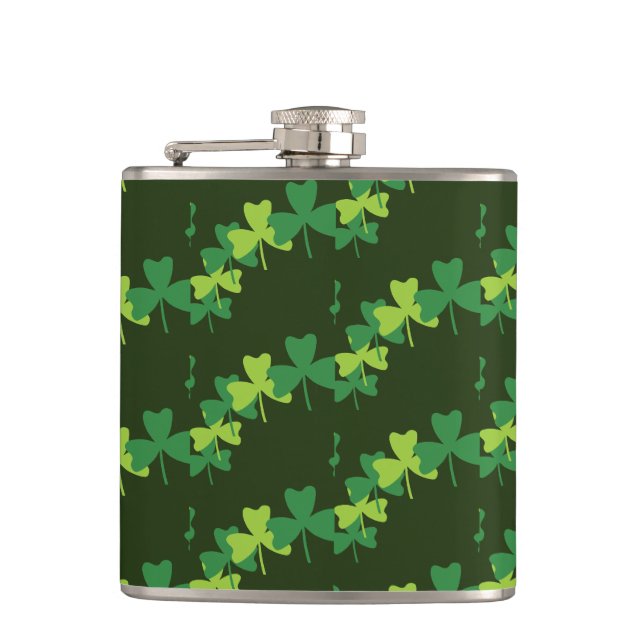 Shamrock Splash Hip Flask (Front)