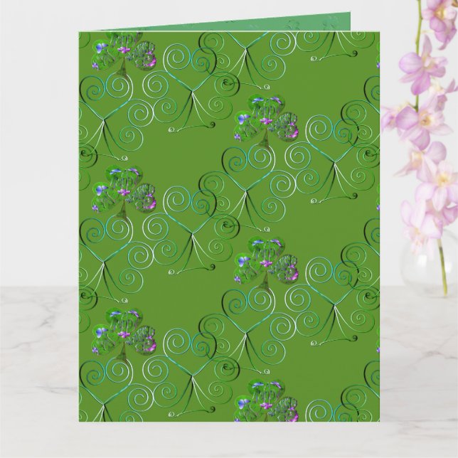 Shamrock St. Patrick's  Card (Orchid)