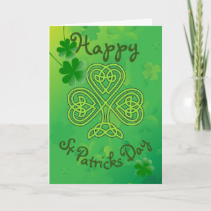 Shamrock St Patrick's Day Celtic Knot Irish Luck Card