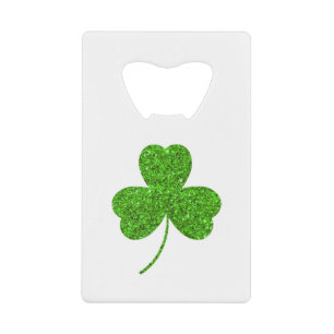 Shamrock St. Patrick's Day Credit Card Bottle Opener