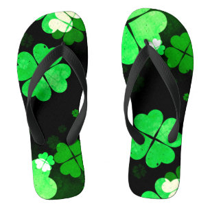 Shamrock St. Patrick's Day Flip Flops