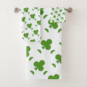 Shamrock St. Patrick's Day Holiday Bath Towel Set