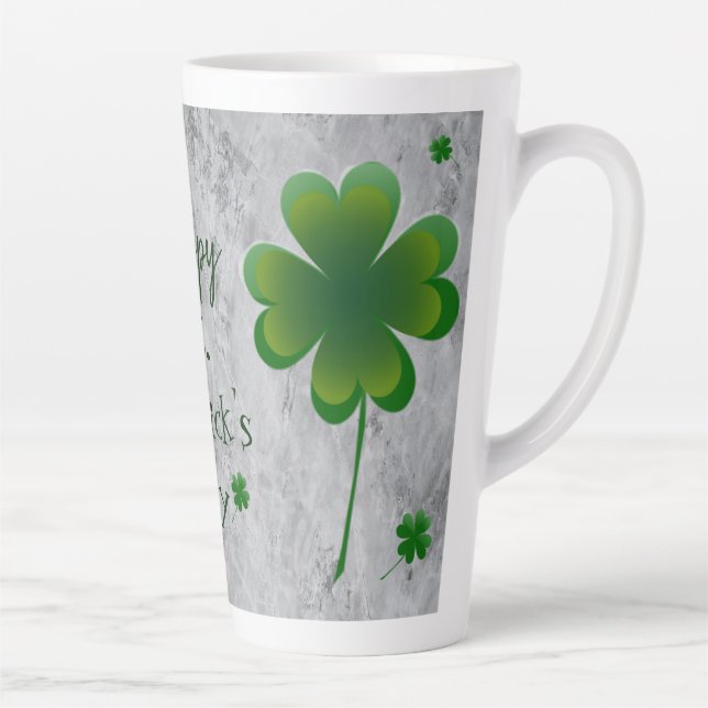 Shamrock St. Patrick's Day Latte Mug (Right)