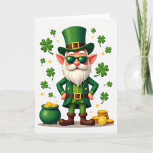 Shamrock Starburst Leprechaun Card
