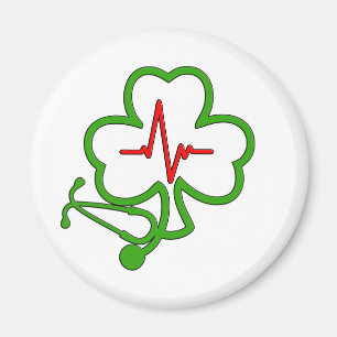 SHAMROCK STETHOSCOPE WITH HEARTBEAT MAGNET