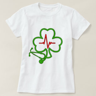 SHAMROCK STETHOSCOPE WITH HEARTBEAT T-Shirt