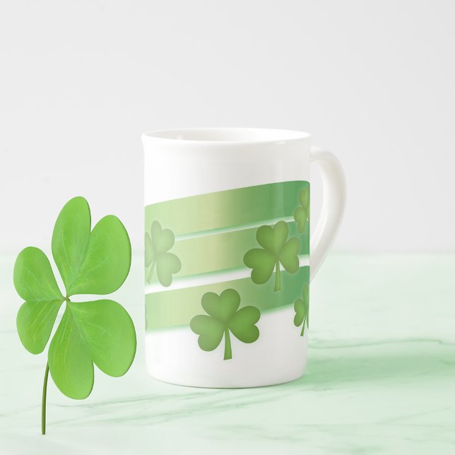 Shamrock Stripes Bone China Mug (Creator Uploaded)