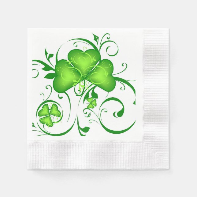 Shamrock Swirl Napkins (Front)