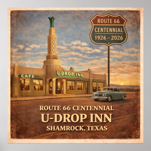 Shamrock Texas Route 66 Inn Poster (Front)