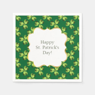 Shamrock Three Leaf Clover Graphic Napkin