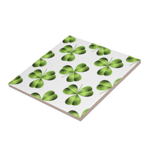 Shamrock Three Leaf Clover Graphic Tile